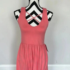 NWT Closet Candy Coral Maxi Dress Sz M